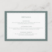 Classic geschulpte rand bruiloft behuizing Kaart (Voorkant)