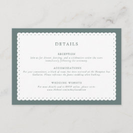 Classic geschulpte rand bruiloft behuizing Kaart