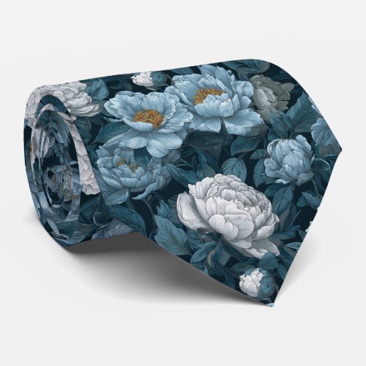 Classic Gift For Boyfriend Peonies Stropdas (Opgerold)