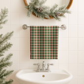 Classic Gift Towel Red Green Plaid for Christmas Bad Handdoek