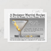 Classic Gin Martini Recipe Briefkaart (Voorkant / Achterkant)