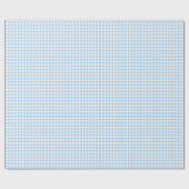 Classic Gingham Baby Blauw Cadeaupapier (Vlak)