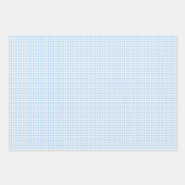 Classic Gingham Baby Blauw Inpakpapier Vel (Voorkant 3)
