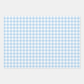 Classic Gingham Baby Blauw Inpakpapier Vel (Voorkant 2)