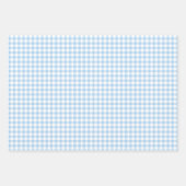 Classic Gingham Baby Blauw Inpakpapier Vel (Voorkant)