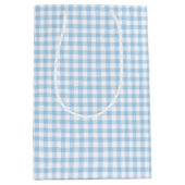 Classic Gingham Baby Blauw Medium Cadeauzakje (Voorkant)