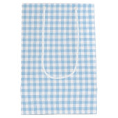Classic Gingham Baby Blauw Medium Cadeauzakje (Achterkant)