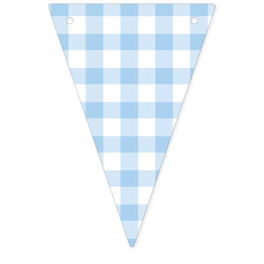 Classic Gingham Baby Blauw Vlaggetjes (Derde vlag)