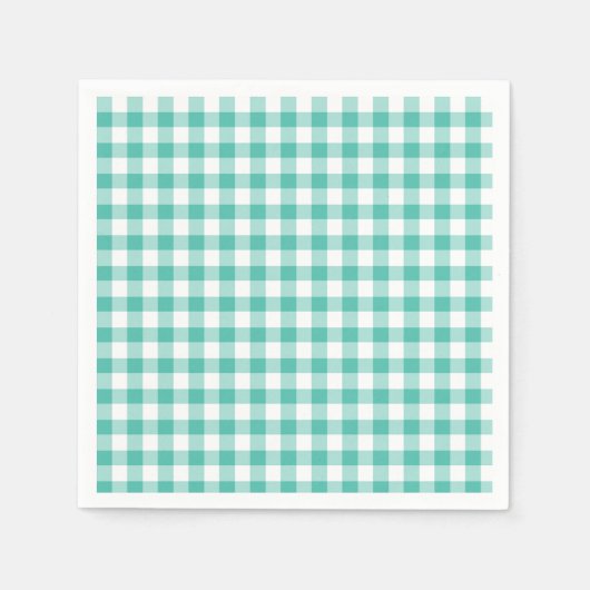 Classic Gingham Bluegrass Green Servet (Voorkant)