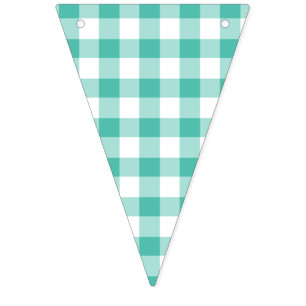 Classic Gingham Bluegrass Green Vlaggetjes