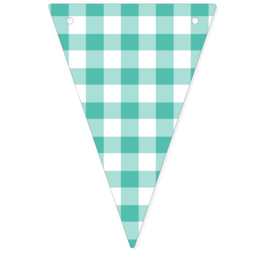 Classic Gingham Bluegrass Green Vlaggetjes (Eerste vlag)