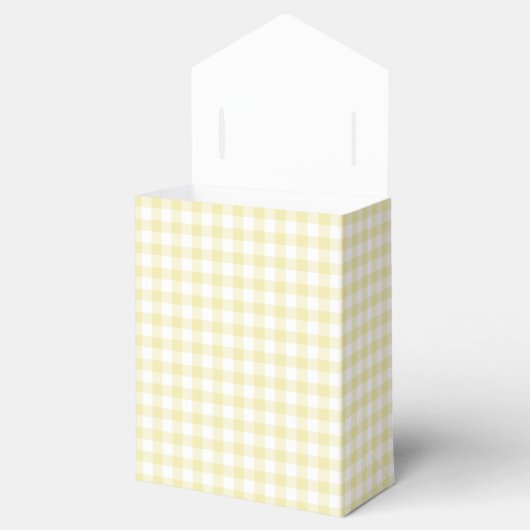 Classic Gingham Butter Yellow Bedankdoosjes (Geopend)