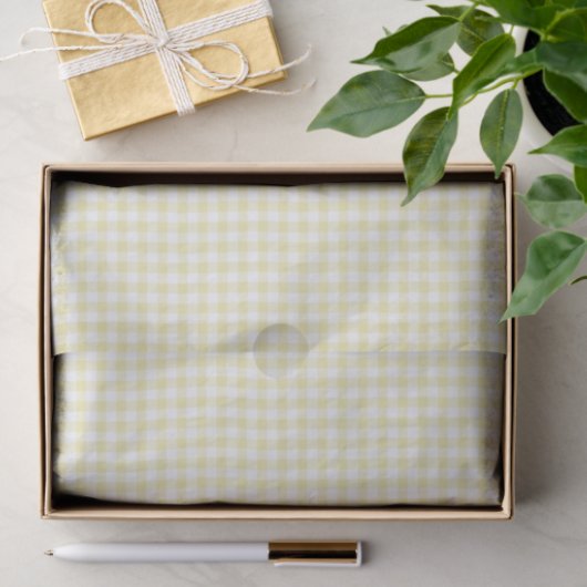 Classic Gingham Butter Yellow Tissuepapier (Geschenk)