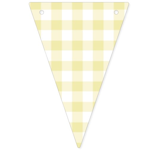 Classic Gingham Butter Yellow Vlaggetjes (Derde vlag)