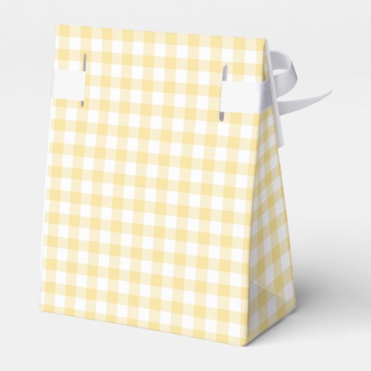 Classic Gingham Canary Yellow Bedankdoosjes (Achterkant)