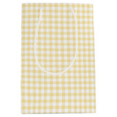 Classic Gingham Canary Yellow Medium Cadeauzakje (Voorkant)