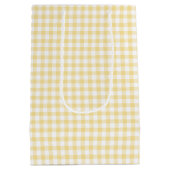 Classic Gingham Canary Yellow Medium Cadeauzakje (Achterkant)