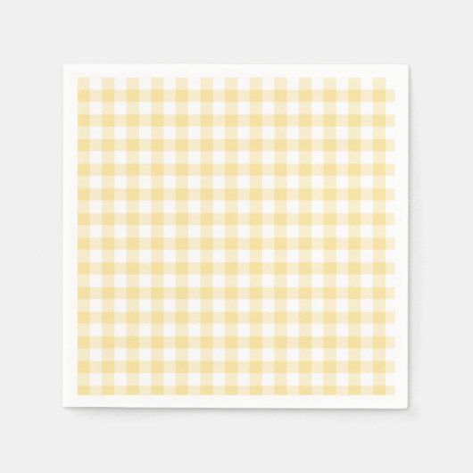 Classic Gingham Canary Yellow Servet (Voorkant)