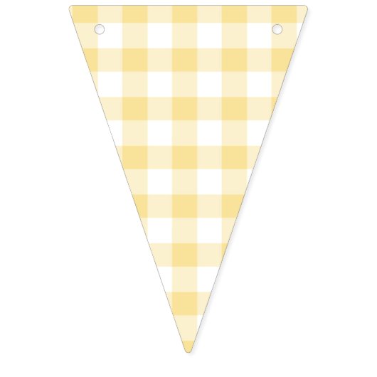Classic Gingham Canary Yellow Vlaggetjes (Eerste vlag)