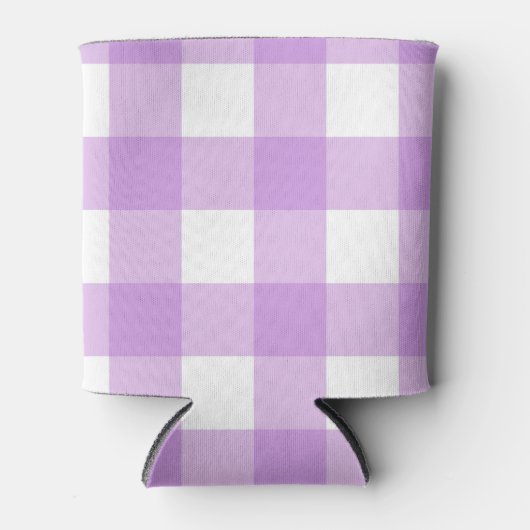 Classic Gingham Check Pset Patroon Lila Blikjeskoeler (Voorkant)