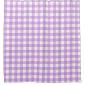 Classic Gingham Check Pset Patroon Lila Douchegordijn (Voorkant)