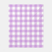 Classic Gingham Check Pset Patroon Lila Fleece Deken (Voorkant)