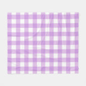 Classic Gingham Check Pset Patroon Lila Fleece Deken (Voorkant (Horizontaal))