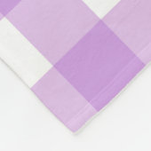 Classic Gingham Check Pset Patroon Lila Fleece Deken (Hoek)