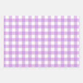Classic Gingham Check Pset Patroon Lila Inpakpapier Vel (Voorkant 3)
