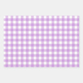 Classic Gingham Check Pset Patroon Lila Inpakpapier Vel (Voorkant 2)
