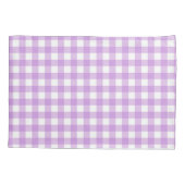 Classic Gingham Check Pset Patroon Lila Kussensloop (Achterkant)