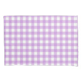 Classic Gingham Check Pset Patroon Lila Kussensloop (Voorkant)