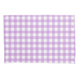 Classic Gingham Check Pset Patroon Lila Kussensloop