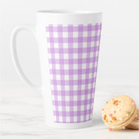 Classic Gingham Check Pset Patroon Lila