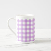 Classic Gingham Check Pset Patroon Lila