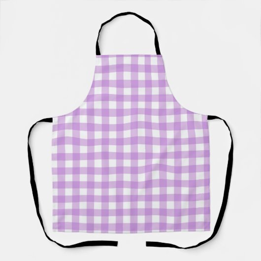 Classic Gingham Check Pset Patroon Lila Schort (Voorkant)