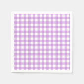 Classic Gingham Check Pset Patroon Lila Servet (Voorkant)