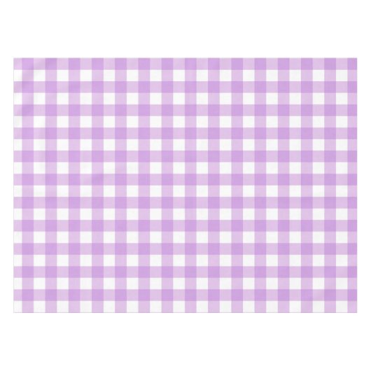 Classic Gingham Check Pset Patroon Lila Tafelkleed (Voorkant (Horizontaal))