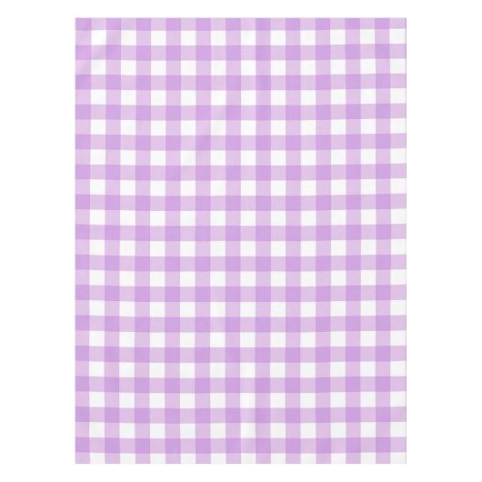 Classic Gingham Check Pset Patroon Lila Tafelkleed (Voorkant)