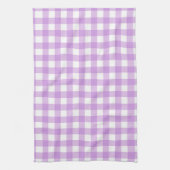 Classic Gingham Check Pset Patroon Lila Theedoek (Verticaal)