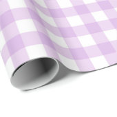 Classic Gingham Check Pset Pattern Pastel Lila Cadeaupapier (Rol Hoek)