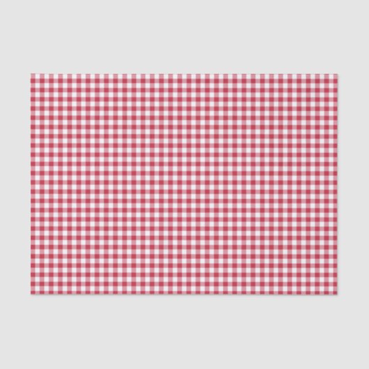Classic Gingham Cherry Red Tissuepapier (Voorkant)