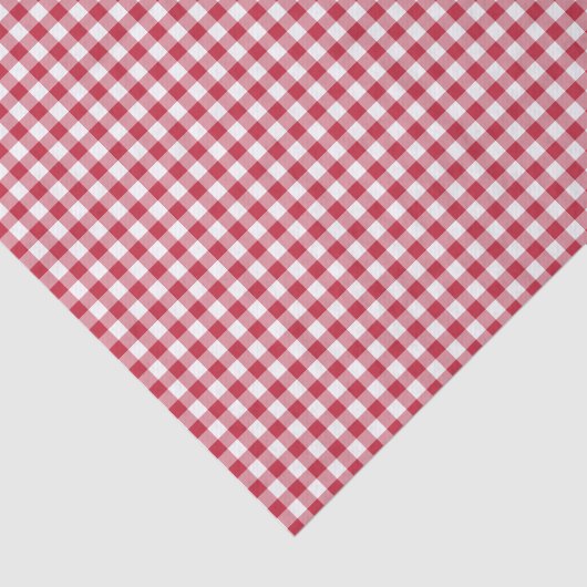 Classic Gingham Cherry Red Tissuepapier (Detail)