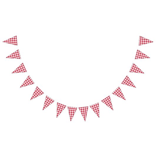 Classic Gingham Cherry Red Vlaggetjes (Alle)