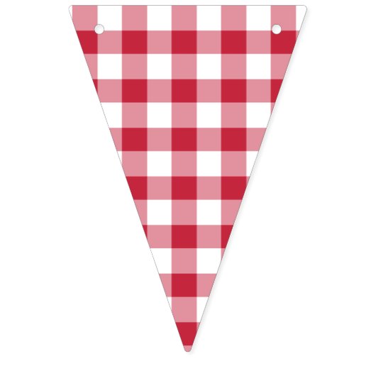 Classic Gingham Cherry Red Vlaggetjes (Tweede vlag)