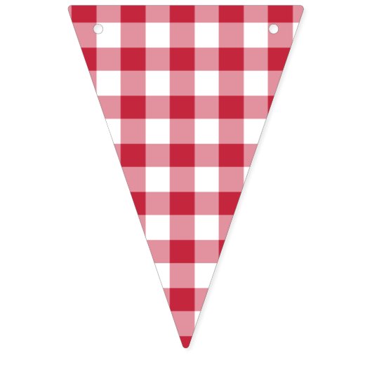 Classic Gingham Cherry Red Vlaggetjes (Eerste vlag)