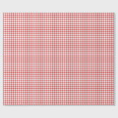Classic Gingham Coral Red Cadeaupapier (Vlak)