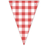 Classic Gingham Coral Red Vlaggetjes (Derde vlag)