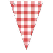 Classic Gingham Coral Red Vlaggetjes (Tweede vlag)