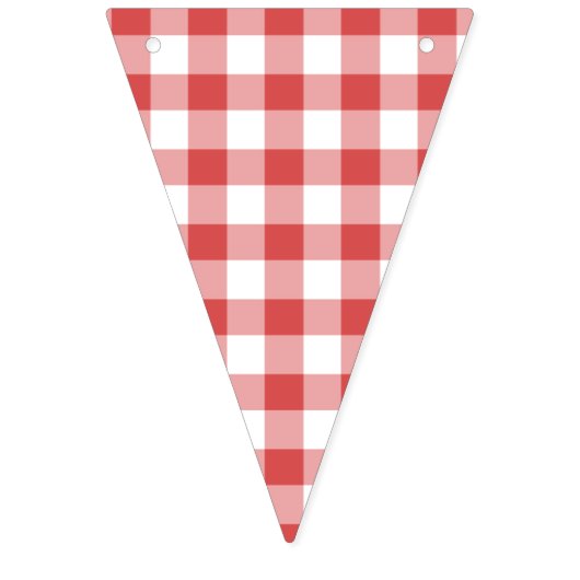 Classic Gingham Coral Red Vlaggetjes (Eerste vlag)